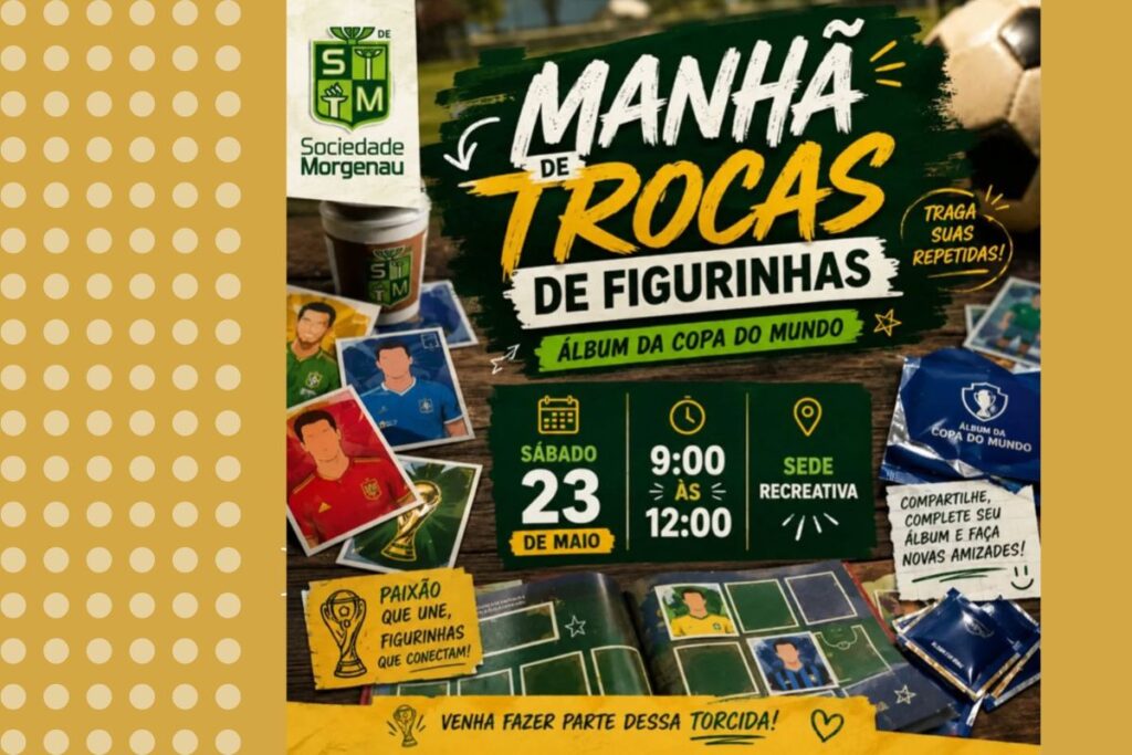 Troca de figurinhas do álbum da Copa do Mundo
