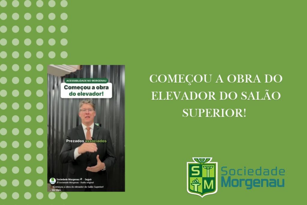 Começou a obra do elevador do Salão Superior!